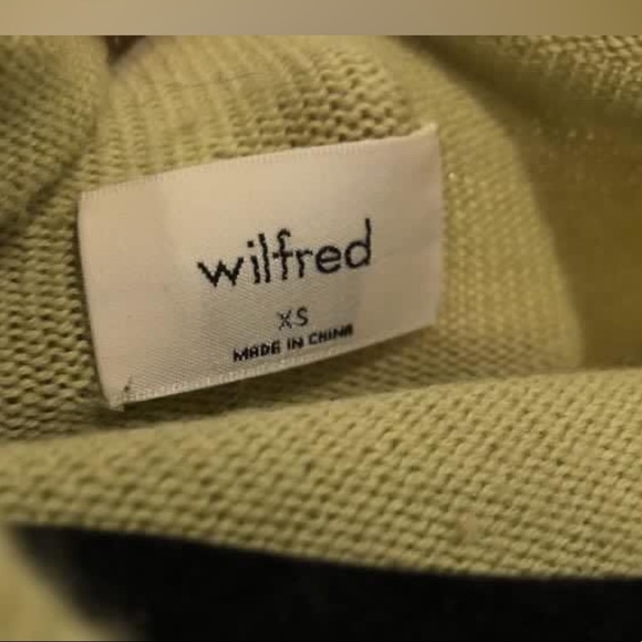 Aritzia Wilfred cyprie mock neck knit turtleneck lime green size XSMALL - Picture 2 of 2